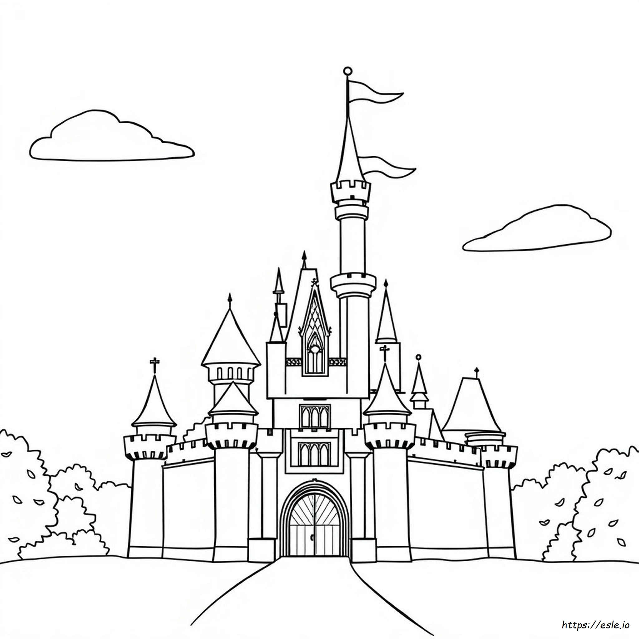 Disney Castle Coloring Pages Printable