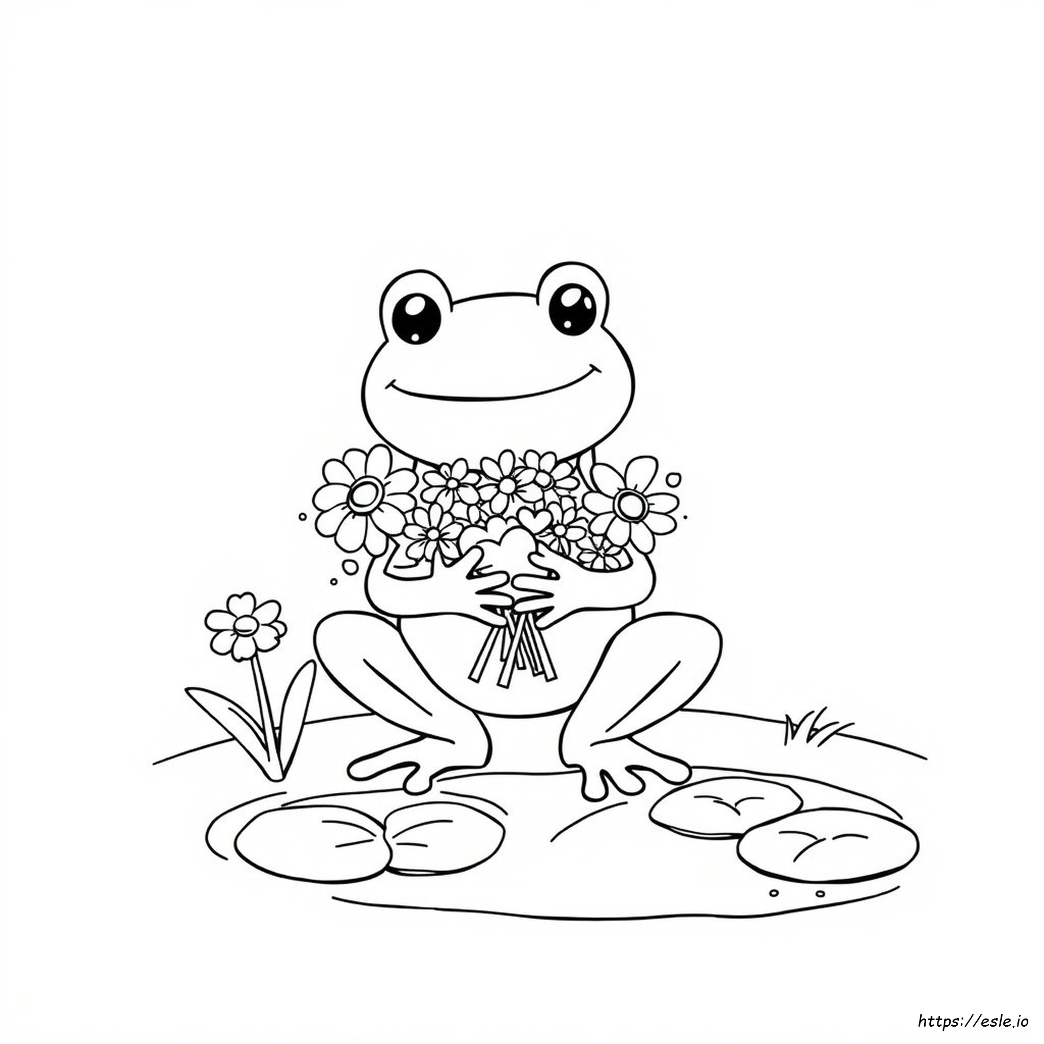 Frosch Valentinstag Ausmalbilder
