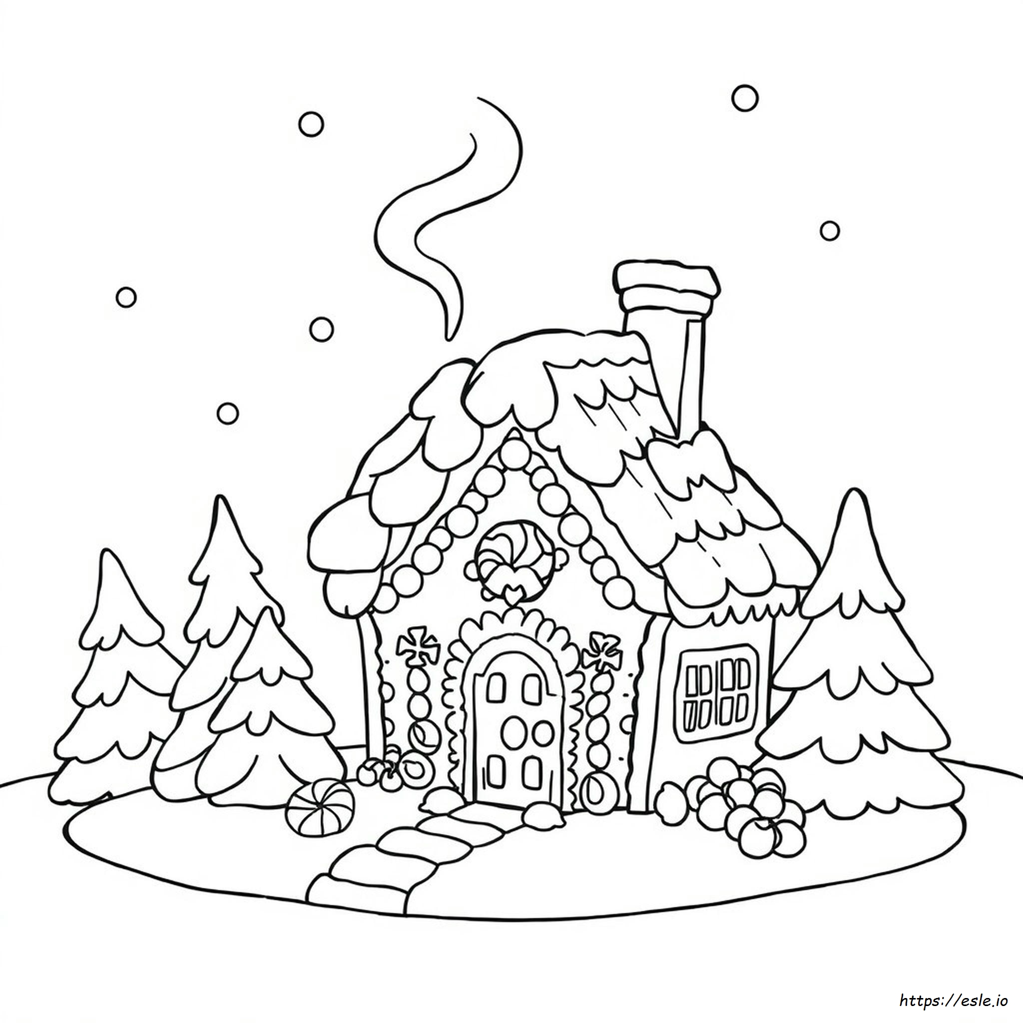 Lebkuchenhaus Ausmalbilder