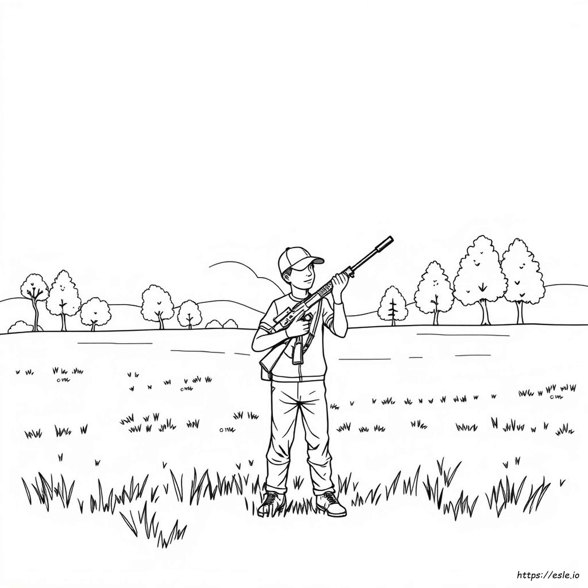 Rifle Coloring Pages