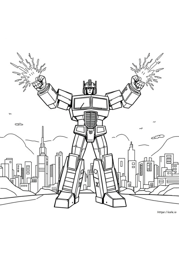 Coloring Pages Of Optimus Prime