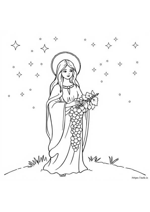 印刷できる乙女座の塗り絵