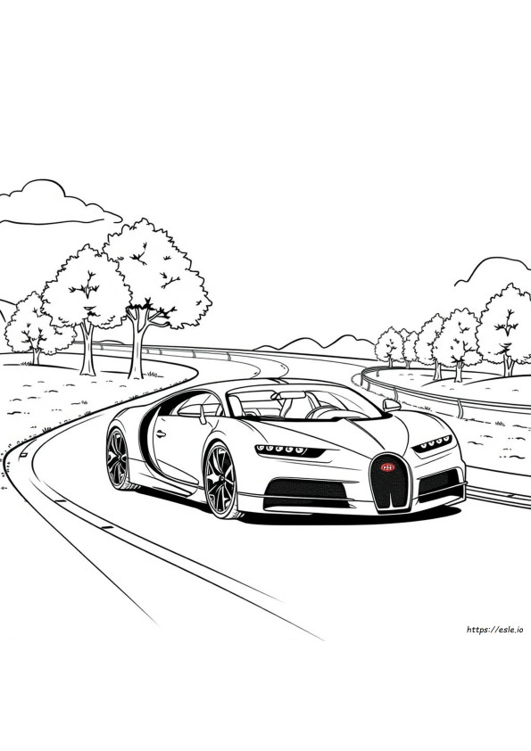 Bugatti Szuperautó Sportautó Színező Oldalak