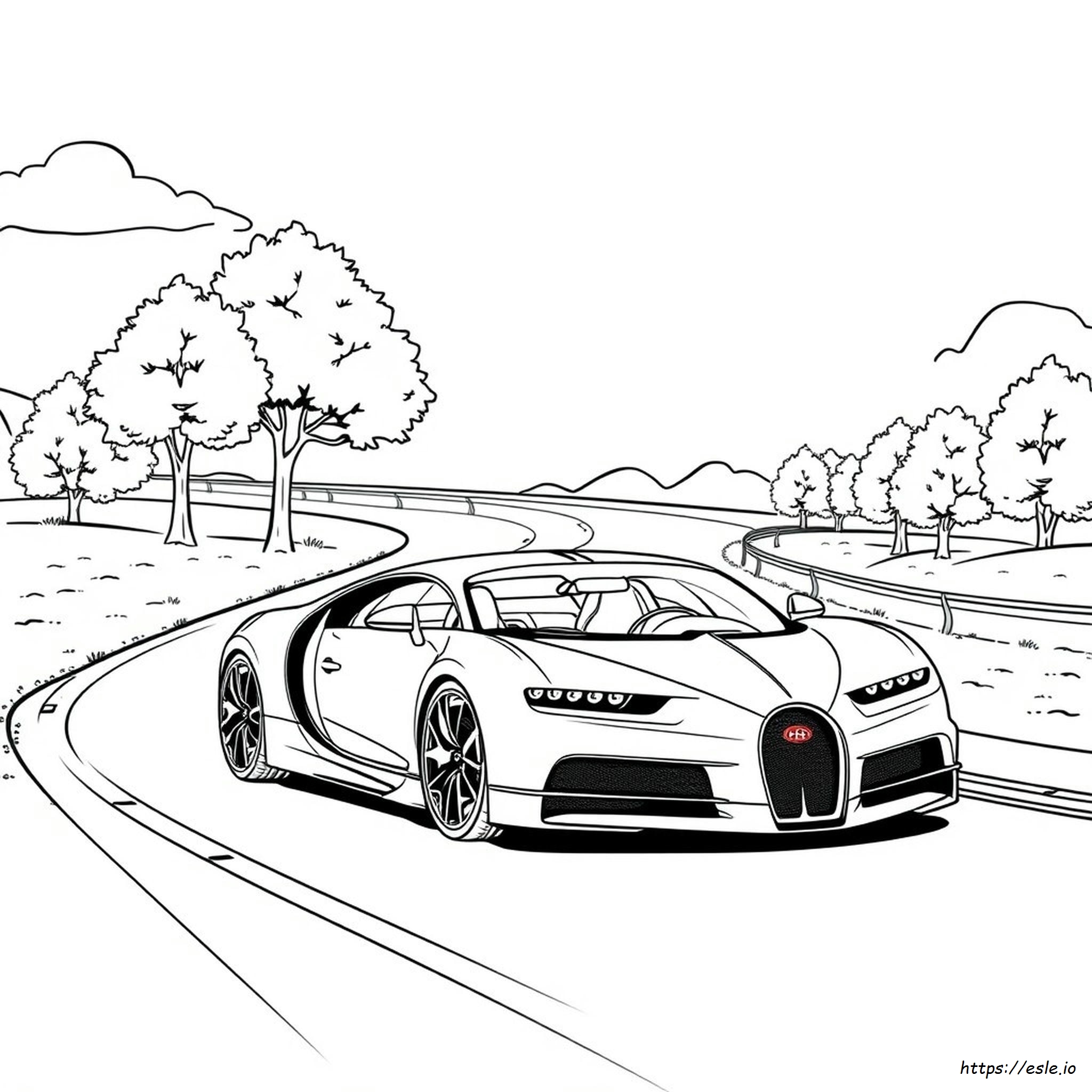 Bugatti Supercar Sports Car Coloring Pages