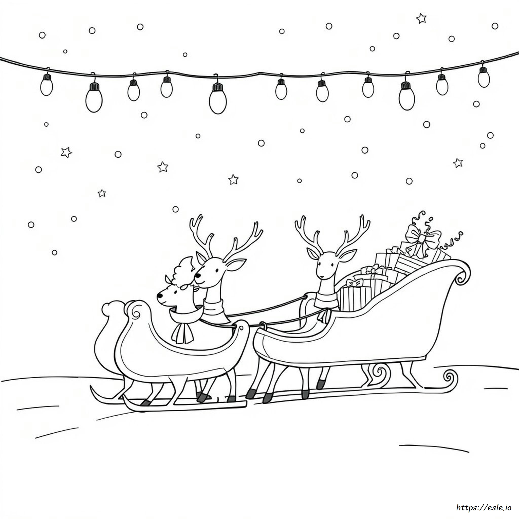 Christmas Sleigh Colouring
