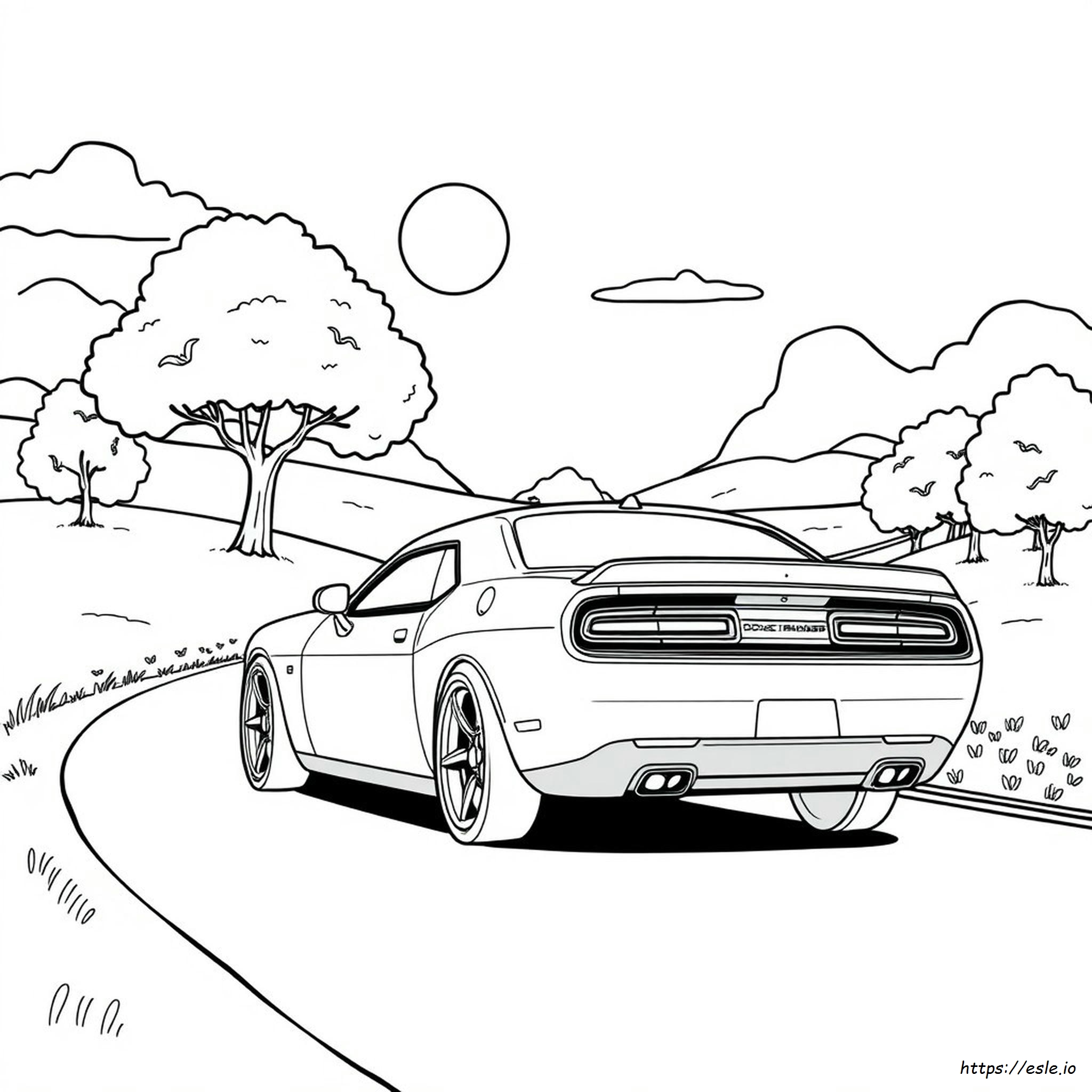 Cool Dodge Challenger Coloring Pages