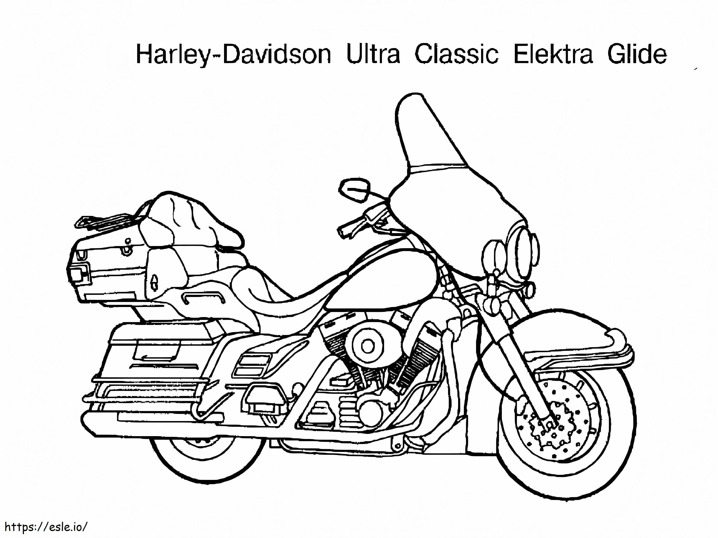 Imprimible Harley Davidson para colorear