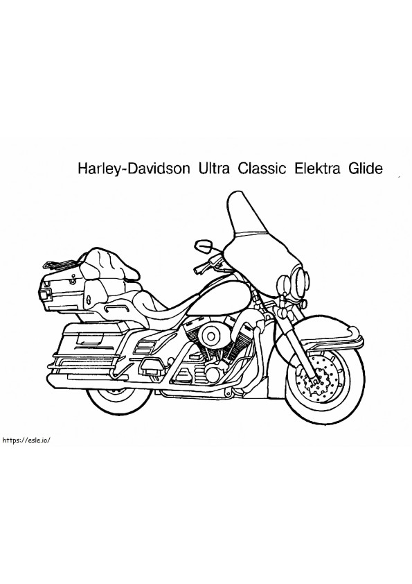 Tulostettava Harley Davidson värityskuva