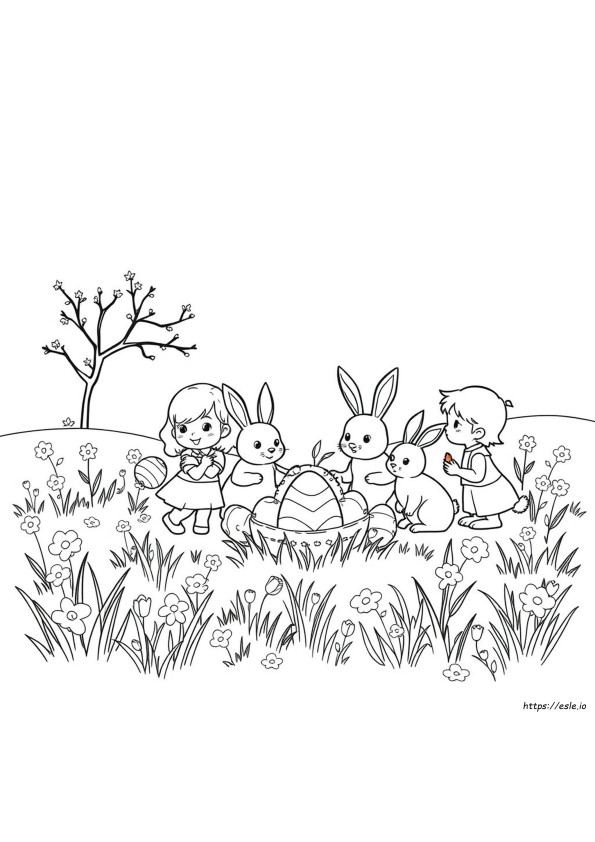 Páginas Para Colorear De Pascua Preescolar Gratuitas