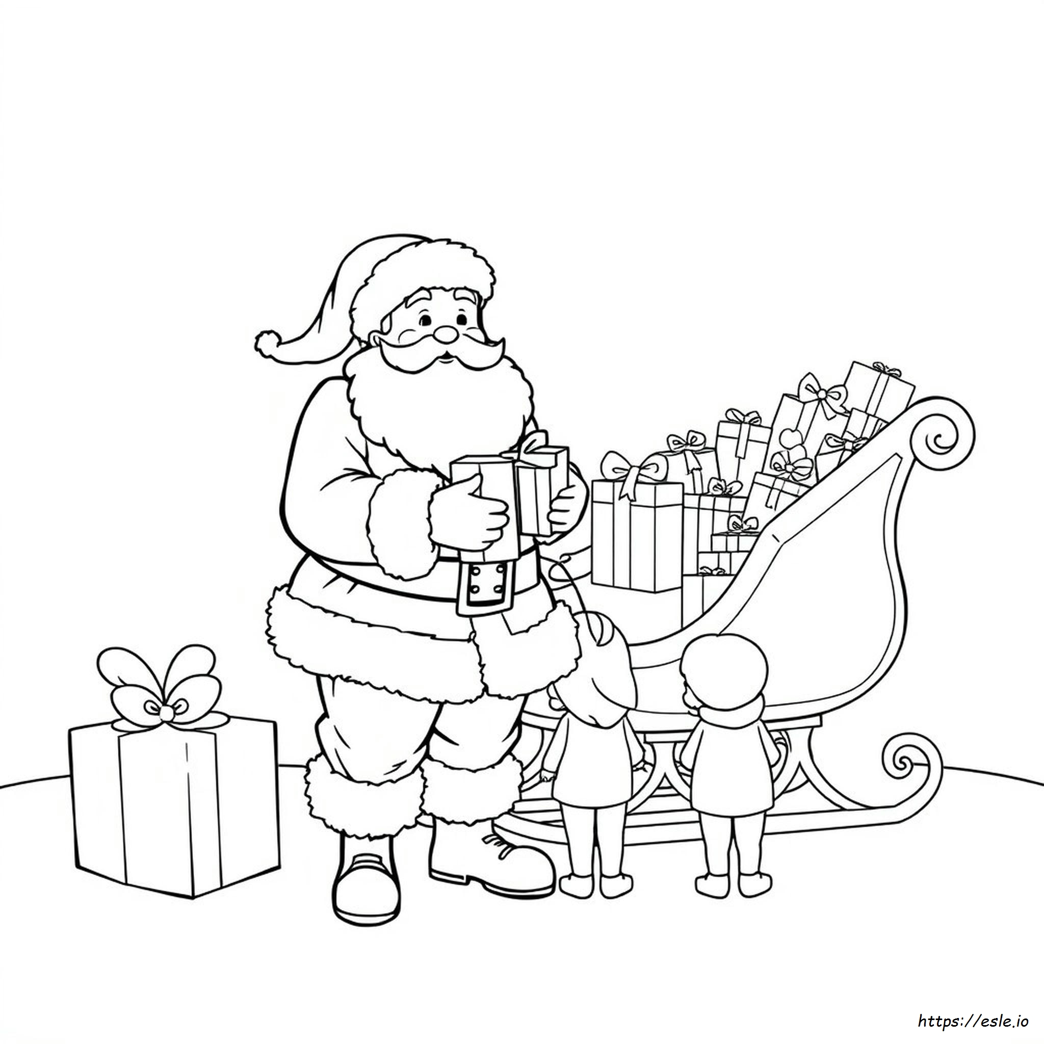 Weihnachtsmann Geschenke Ausmalbilder