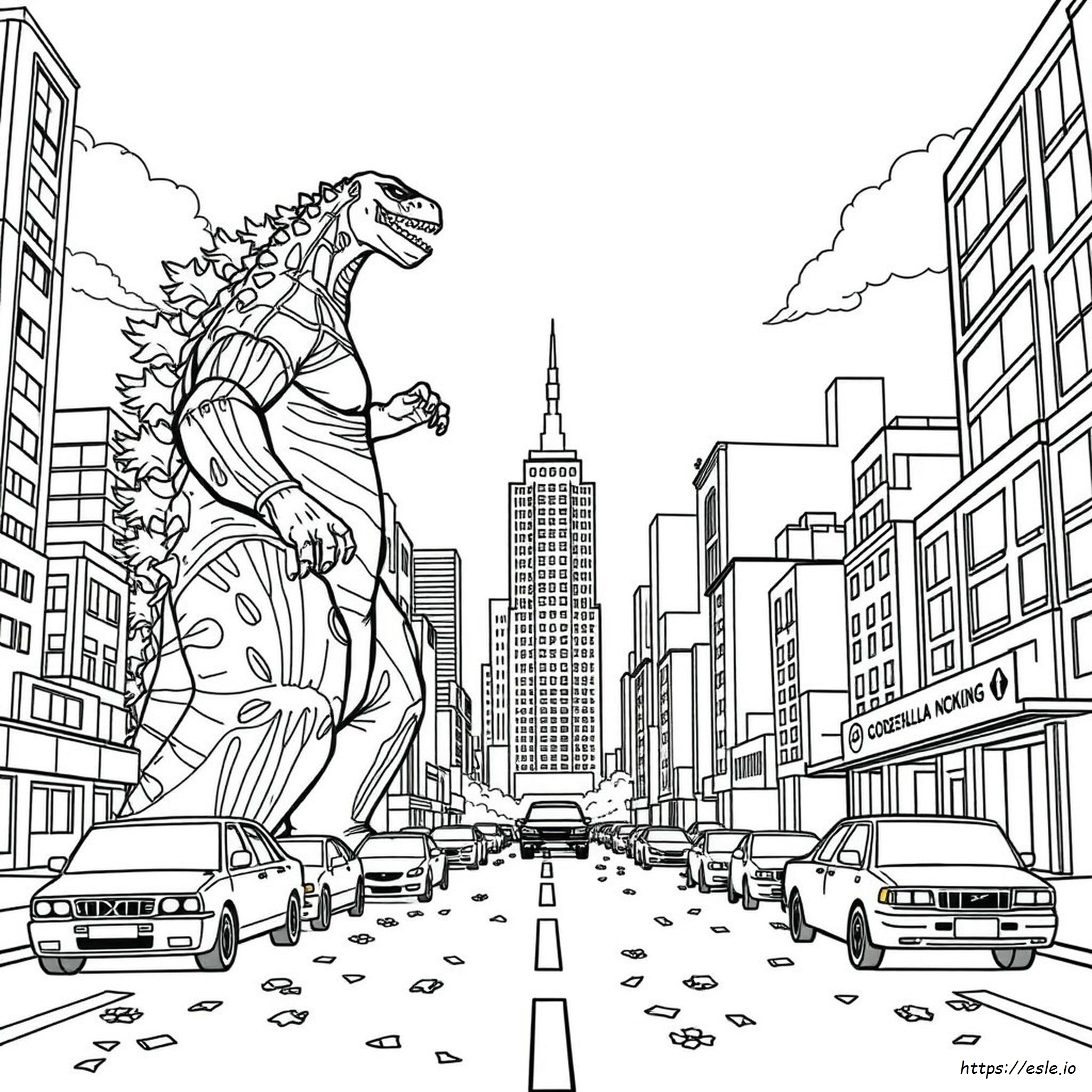 Godzilla Versus Kong Kleurplaten kleurplaat