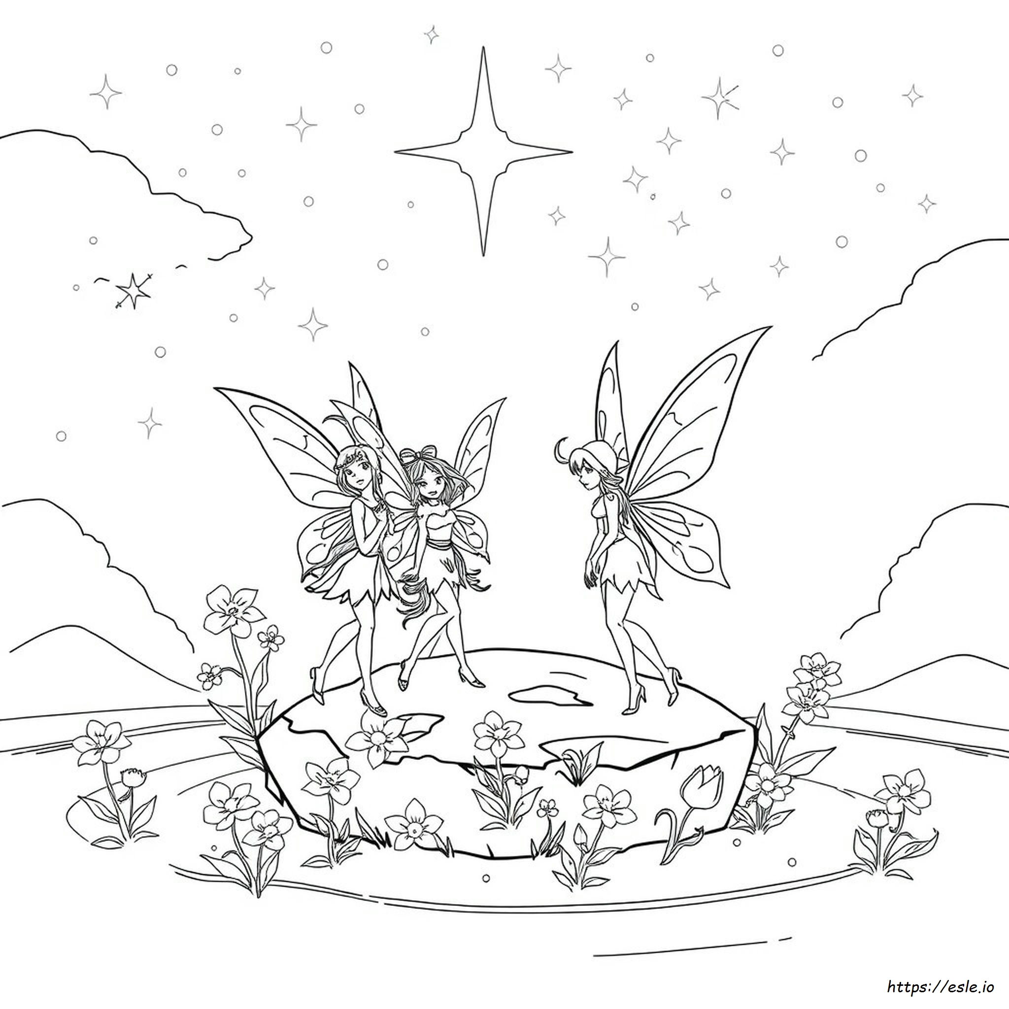 Winx Club Perileri Boyama Sayfaları