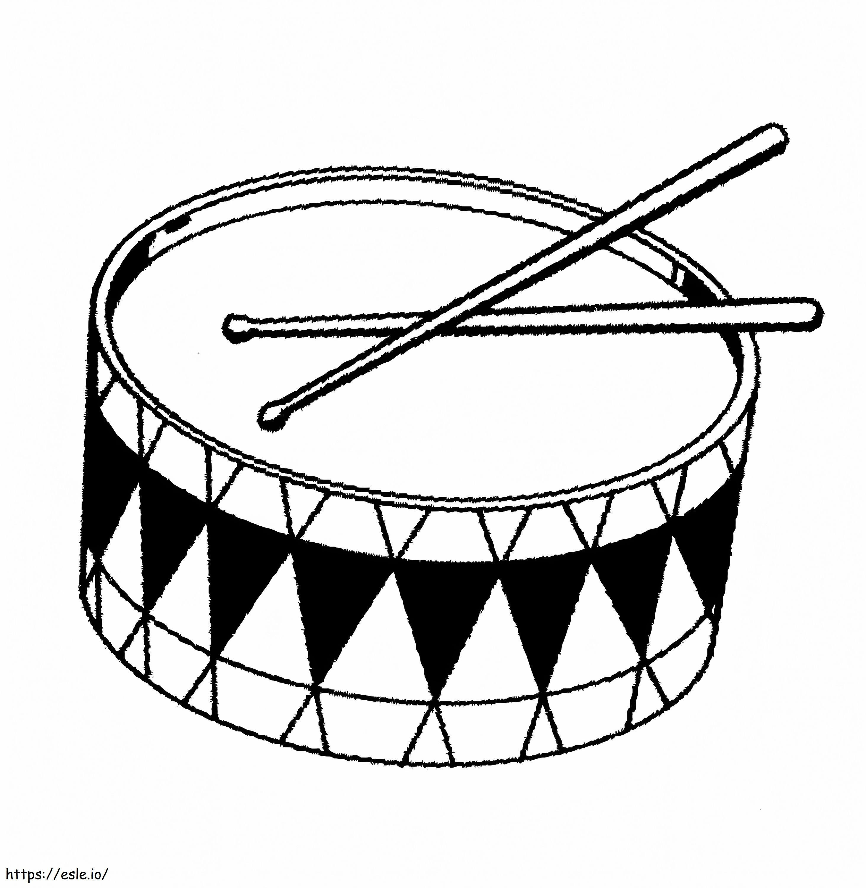 drums coloring page