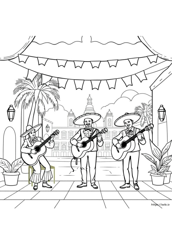Mariachi Coloring Page