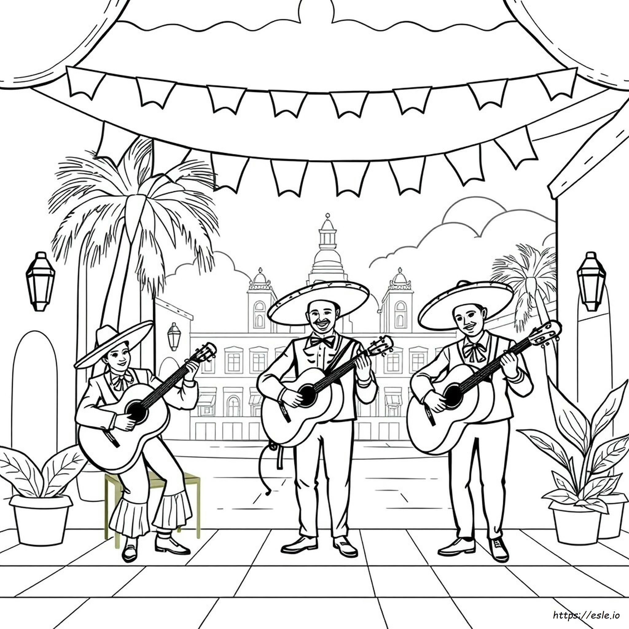 Mariachi Coloring Page