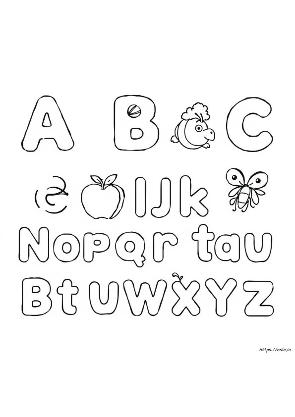 Okul Öncesi Abc Boyama Sayfaları