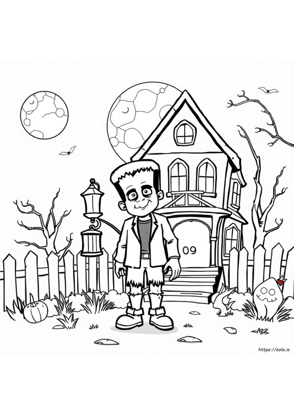 Coloriages Halloween Frankenstein