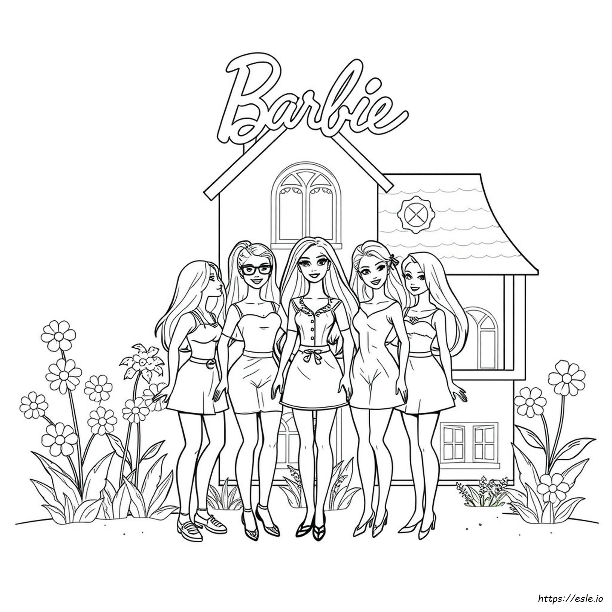 Barbie And Friends Coloring Pages