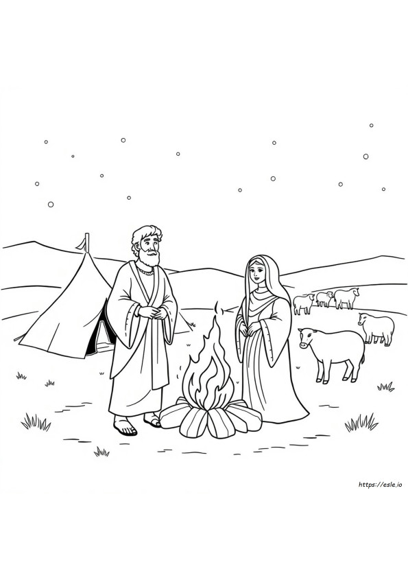 Abraham And Sarah Coloring