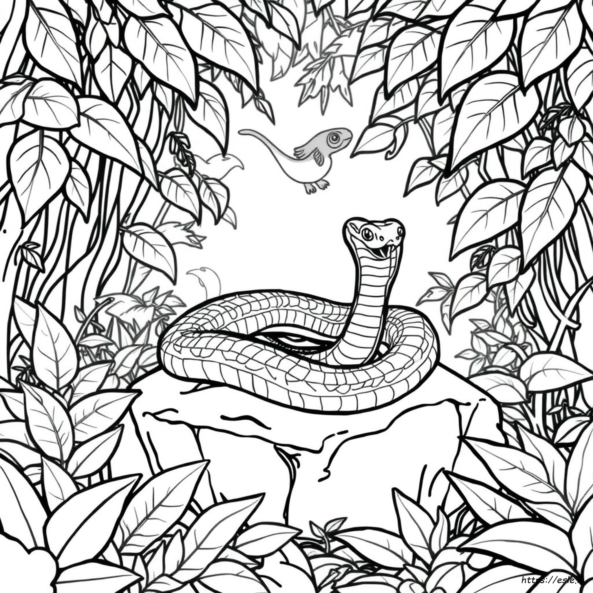 Printable King Cobra Coloring Page