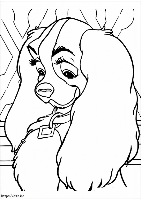 Lady With Necklace coloring page