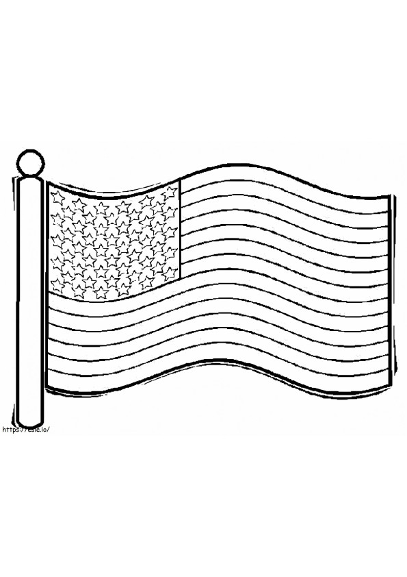 Printable United States Flag coloring page