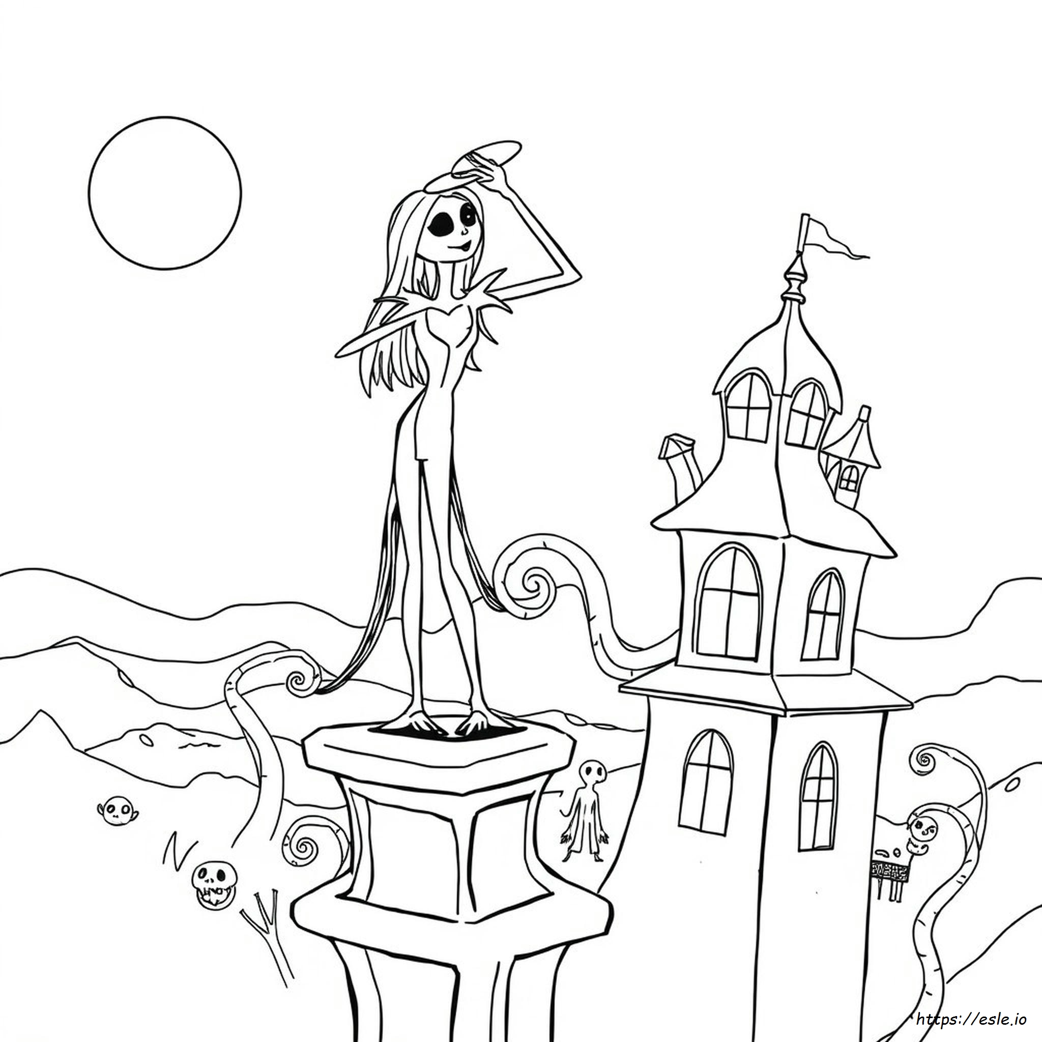 Sally Skellington Coloring Page