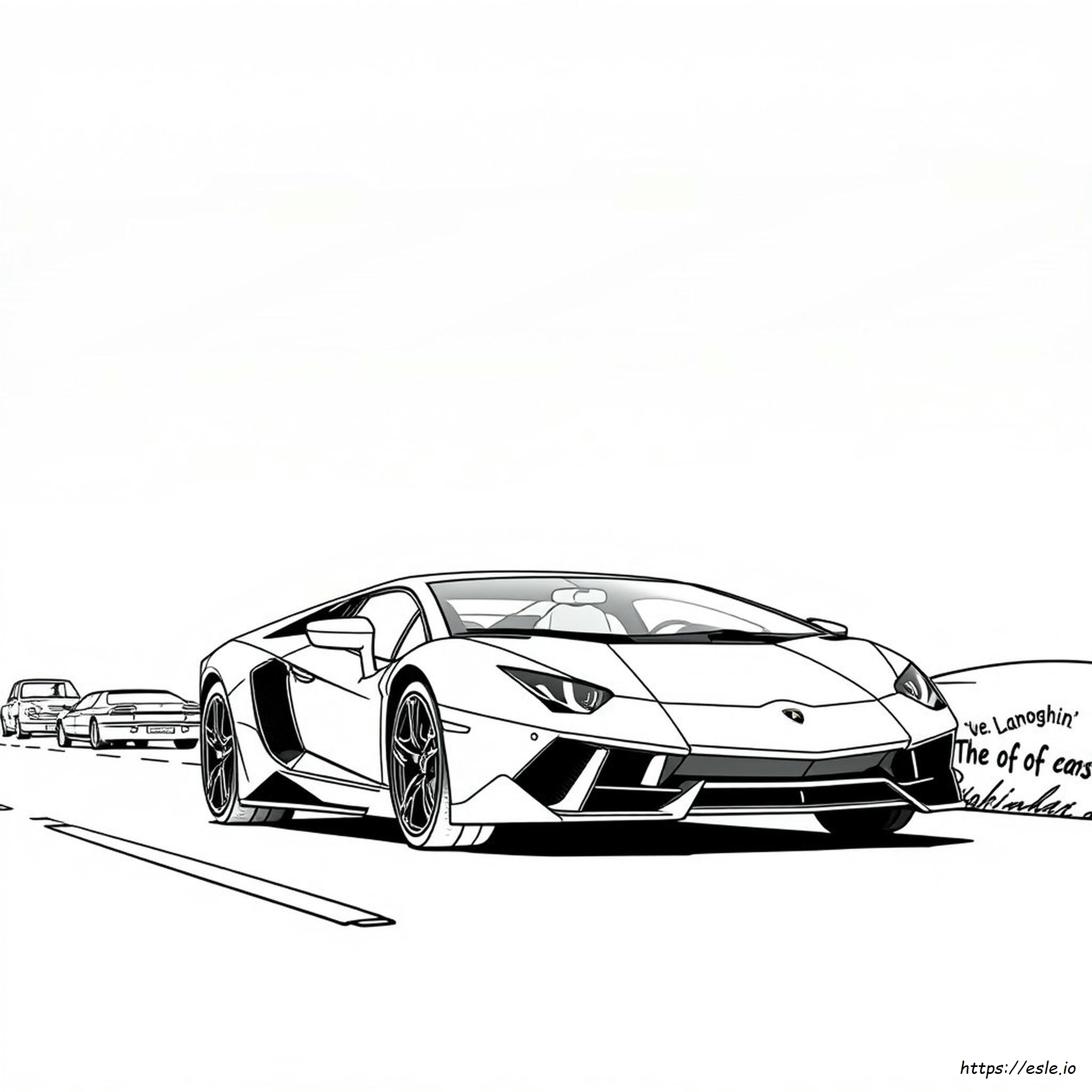 Lamborgini Colouring Pages