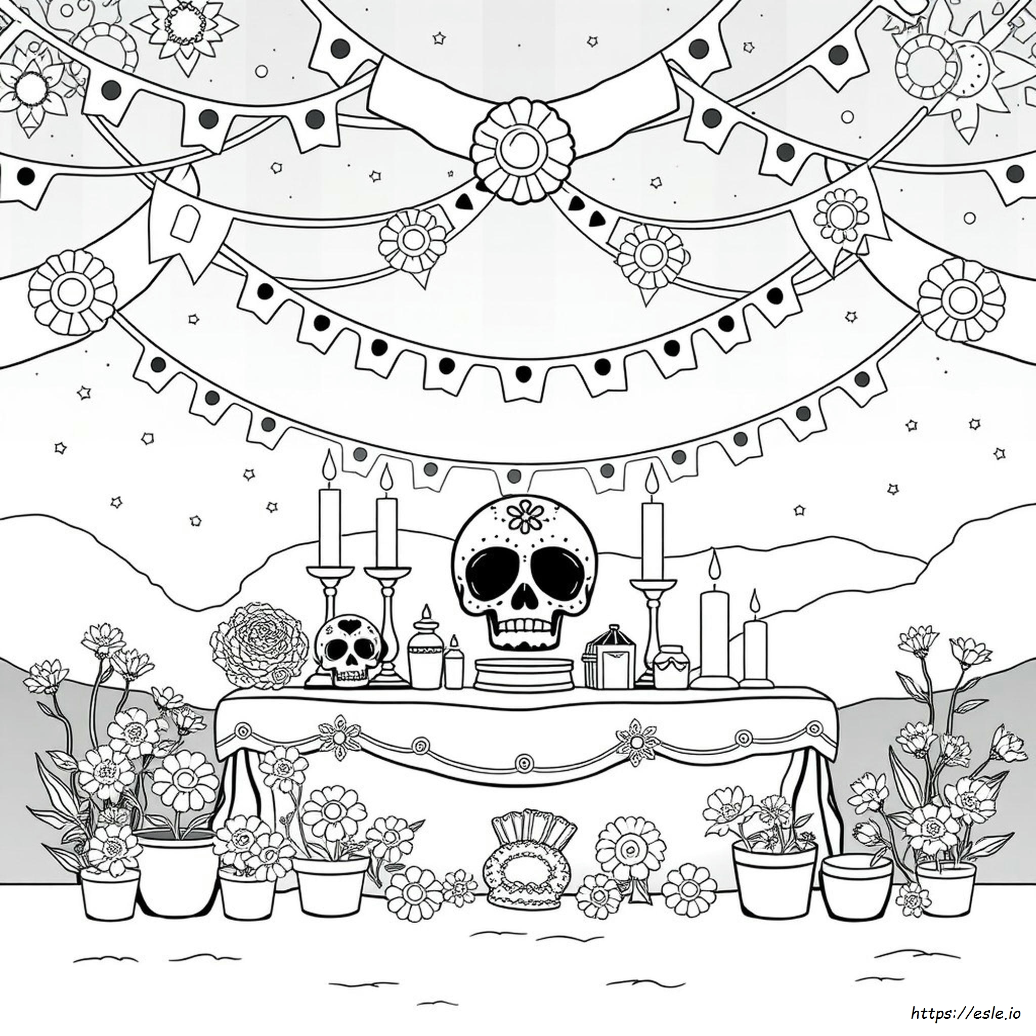 Dia De Los Muertos Kleurplaten Pdf Gratis kleurplaat