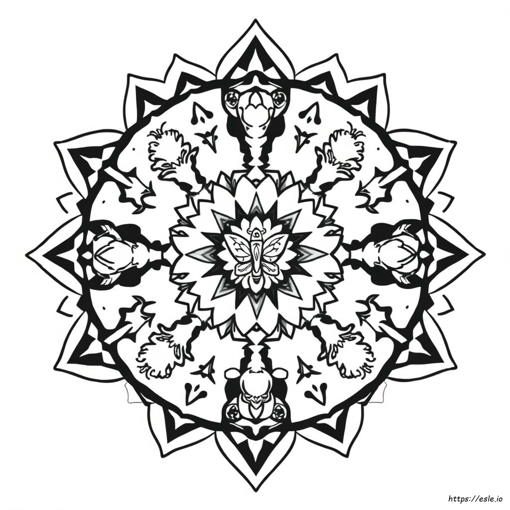 Dieren Mandala Kleurplaten Gratis kleurplaat