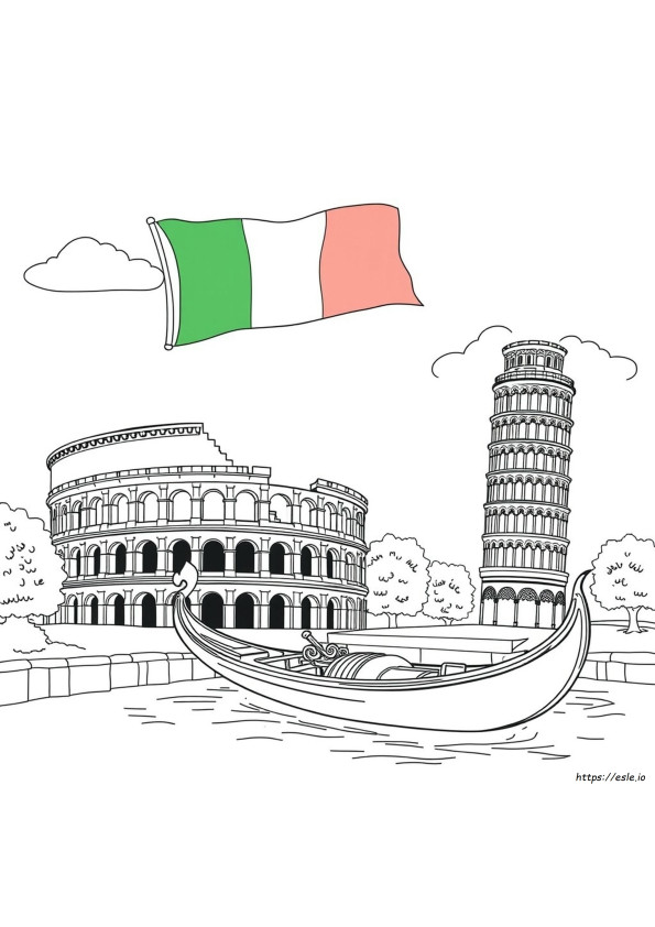 Italy Coloring Sheets