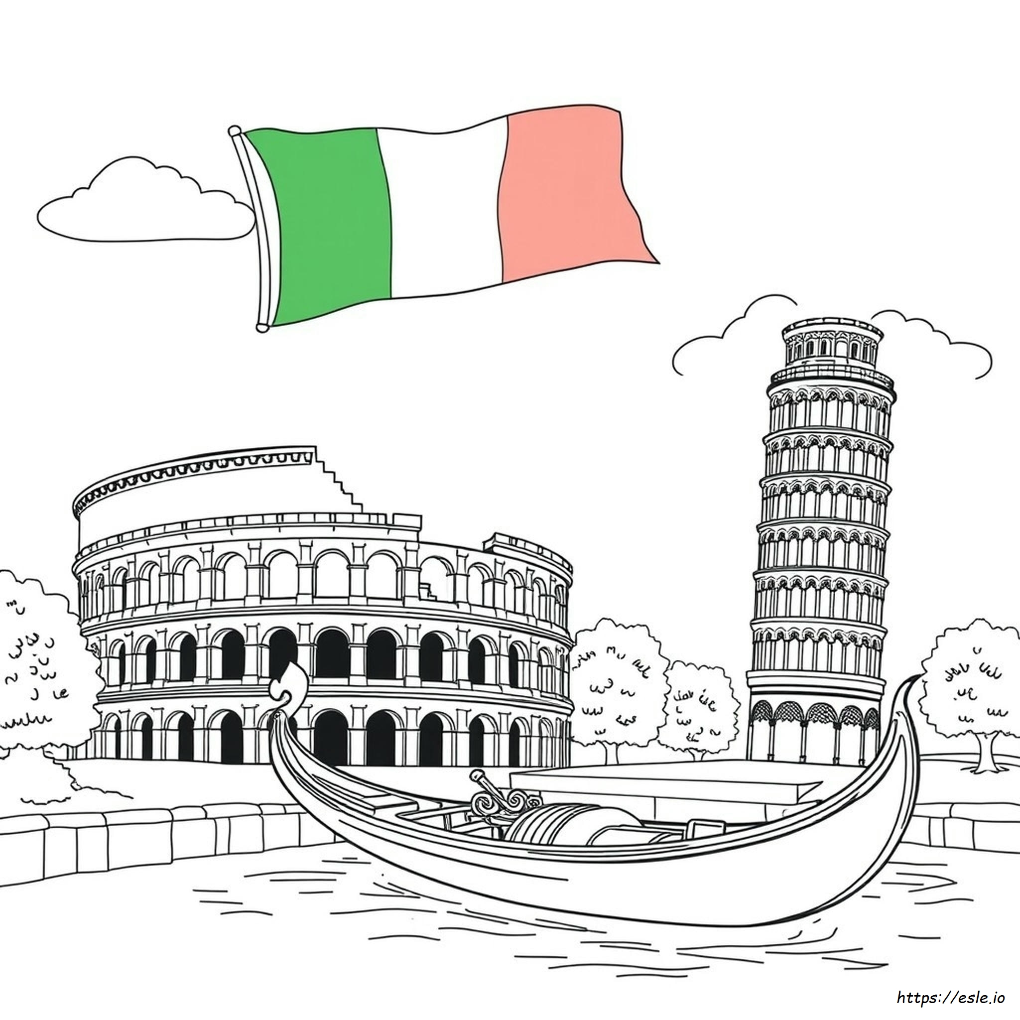 Italië Kleurplaten kleurplaat