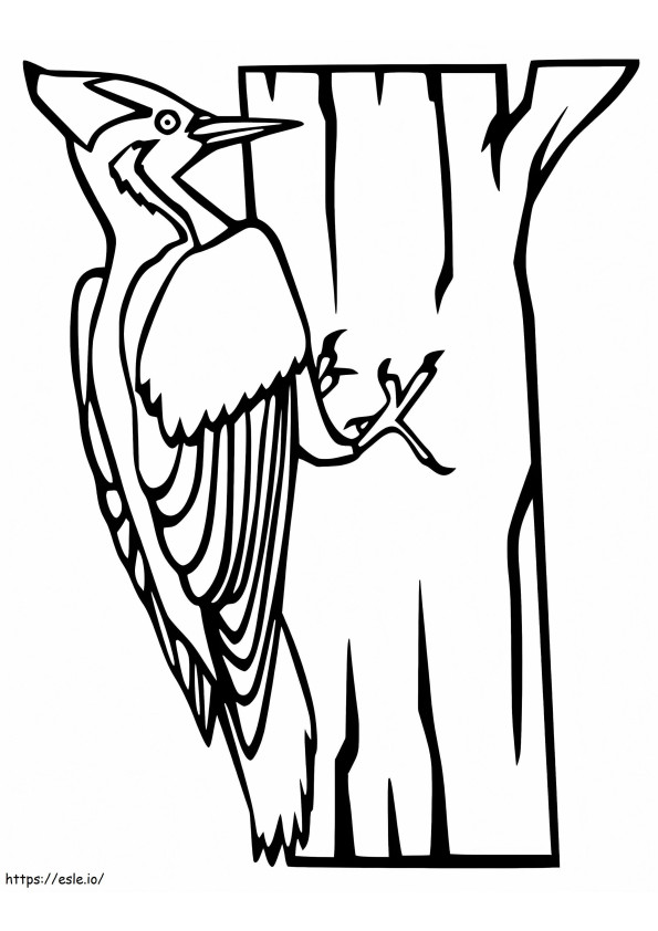 Woodpecker 4 coloring page