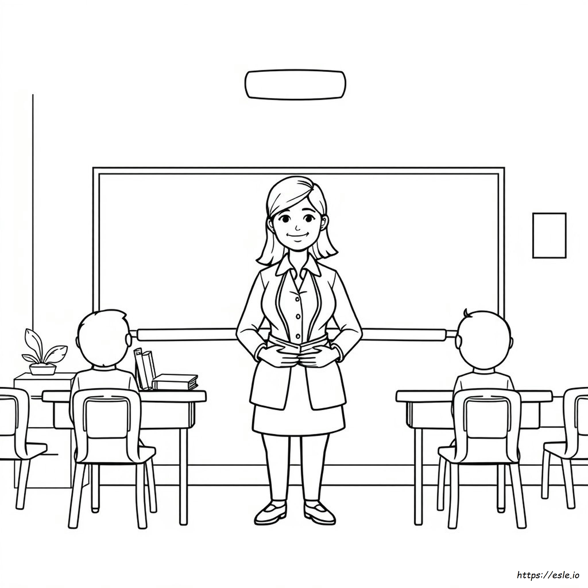 Best Teacher Coloring Sheet