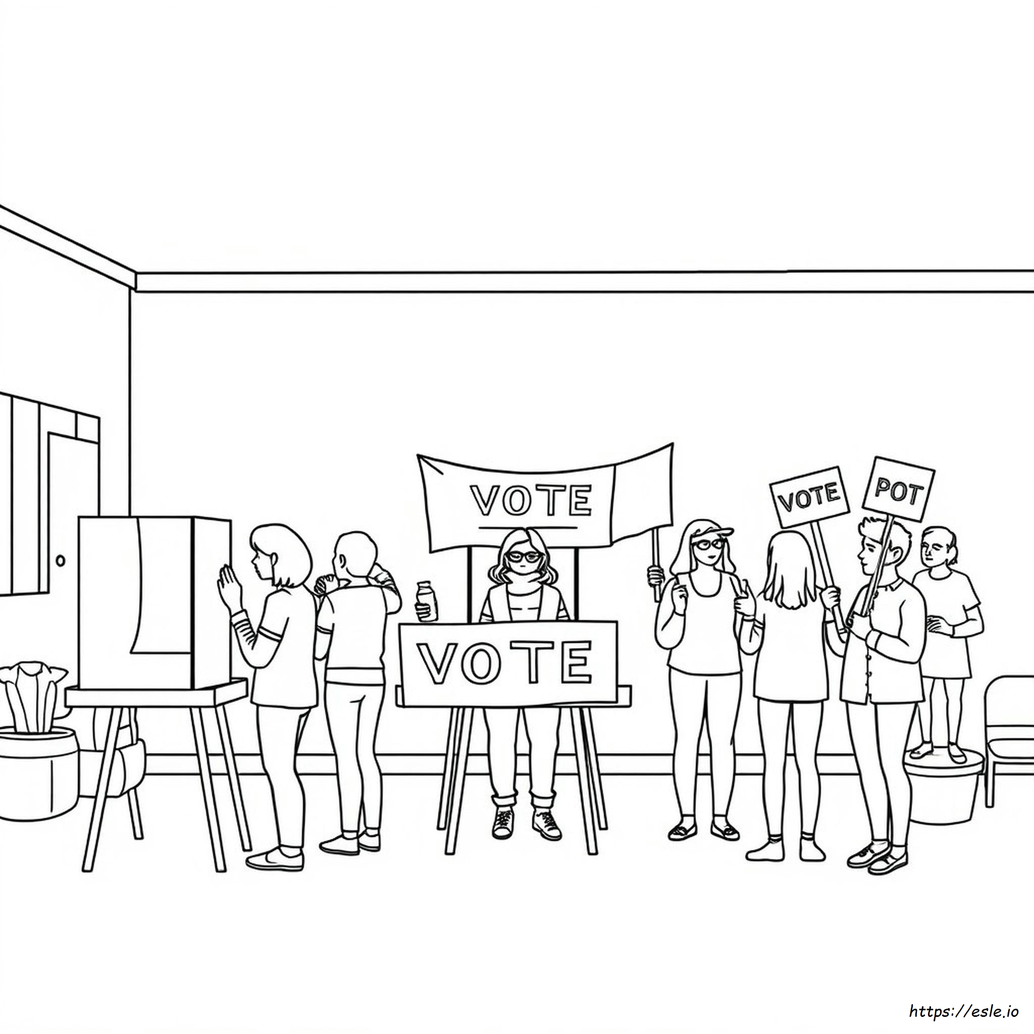 I Voted Coloring Page Printable