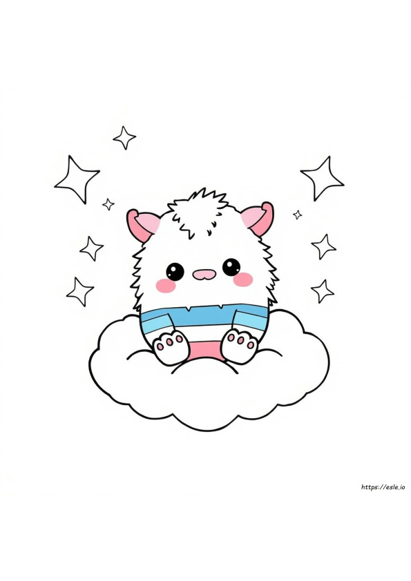 Coloriages De Monstres Mignons Kawaii