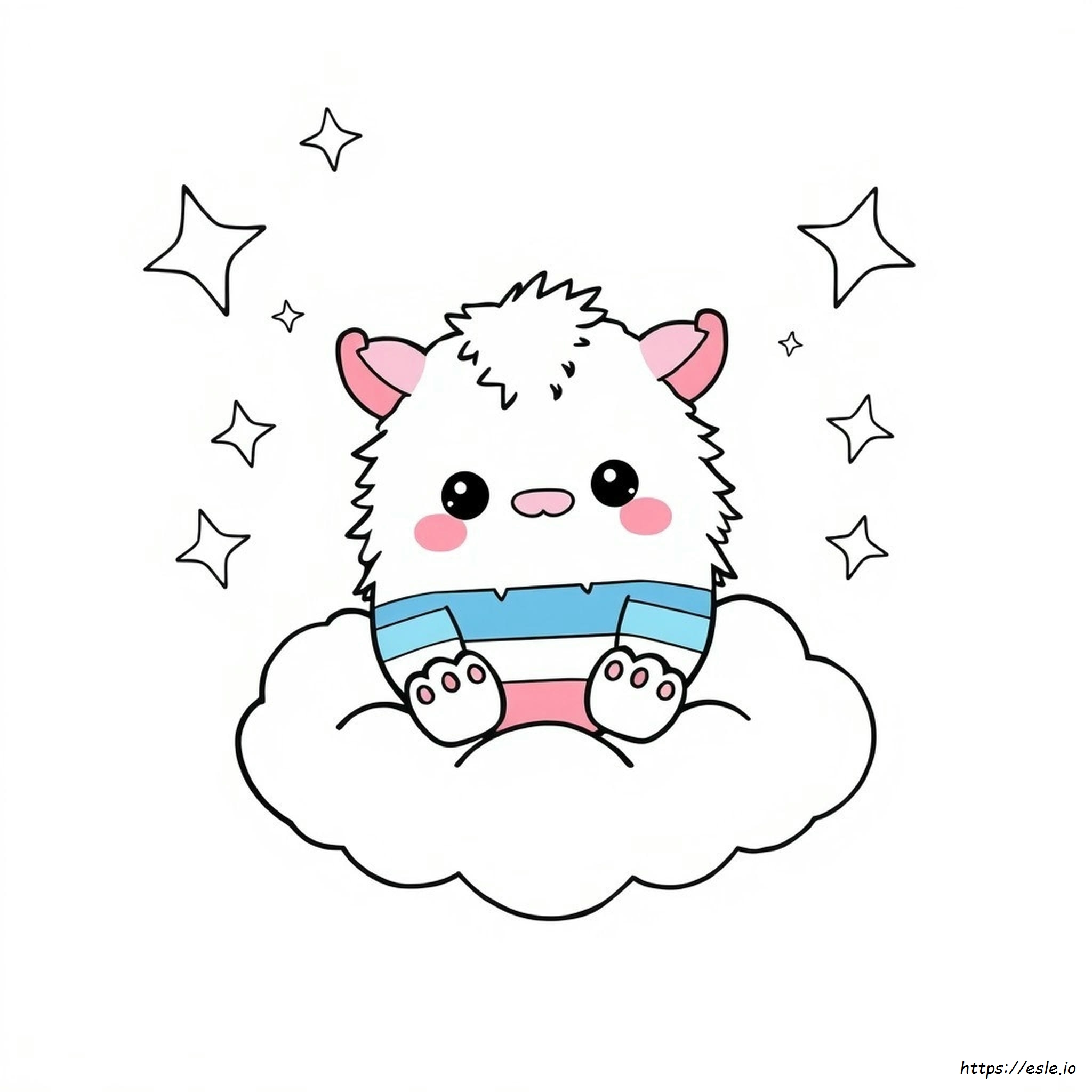 Kawaii Söpö Hirviö Värityskuvat