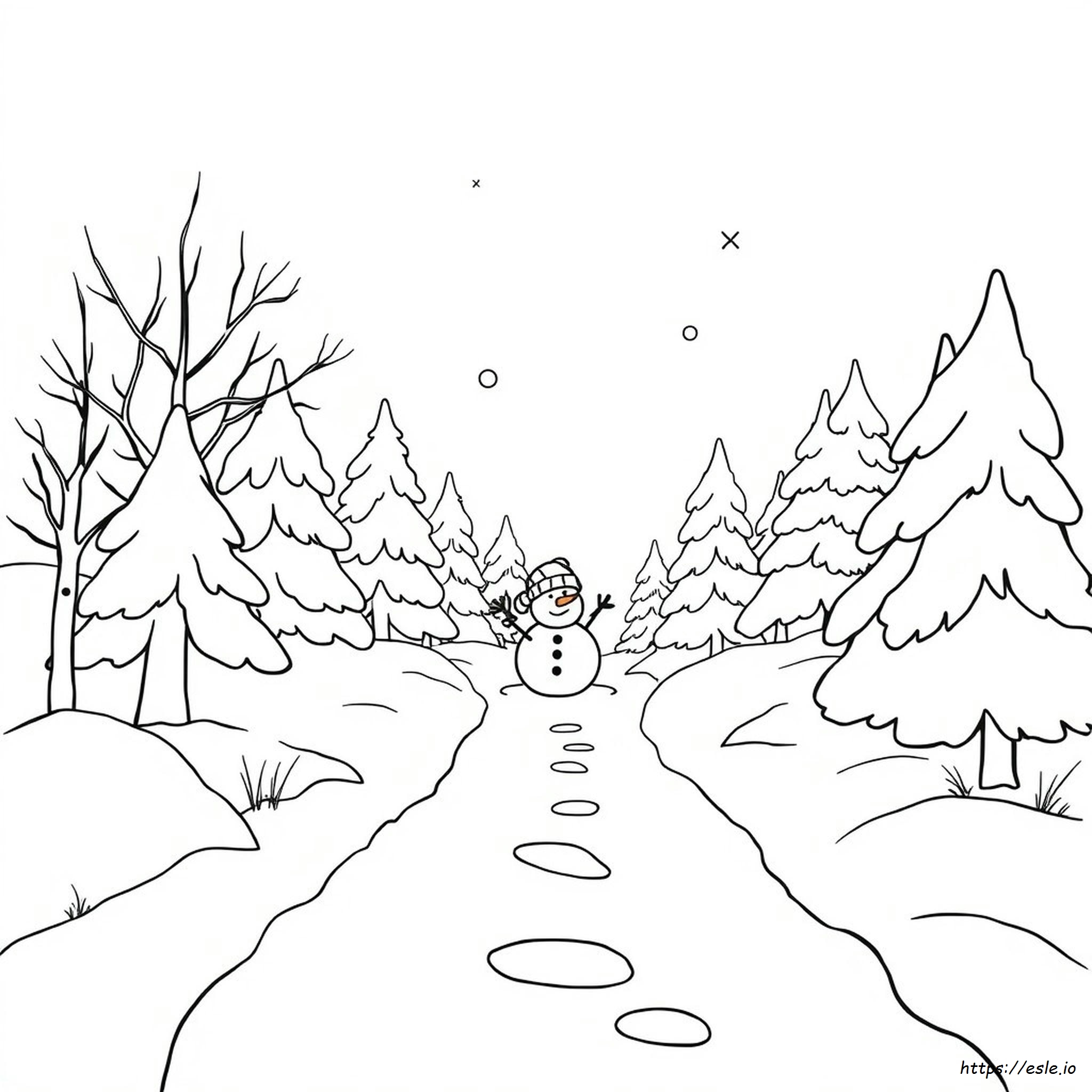 Winter Nature Coloring Pages