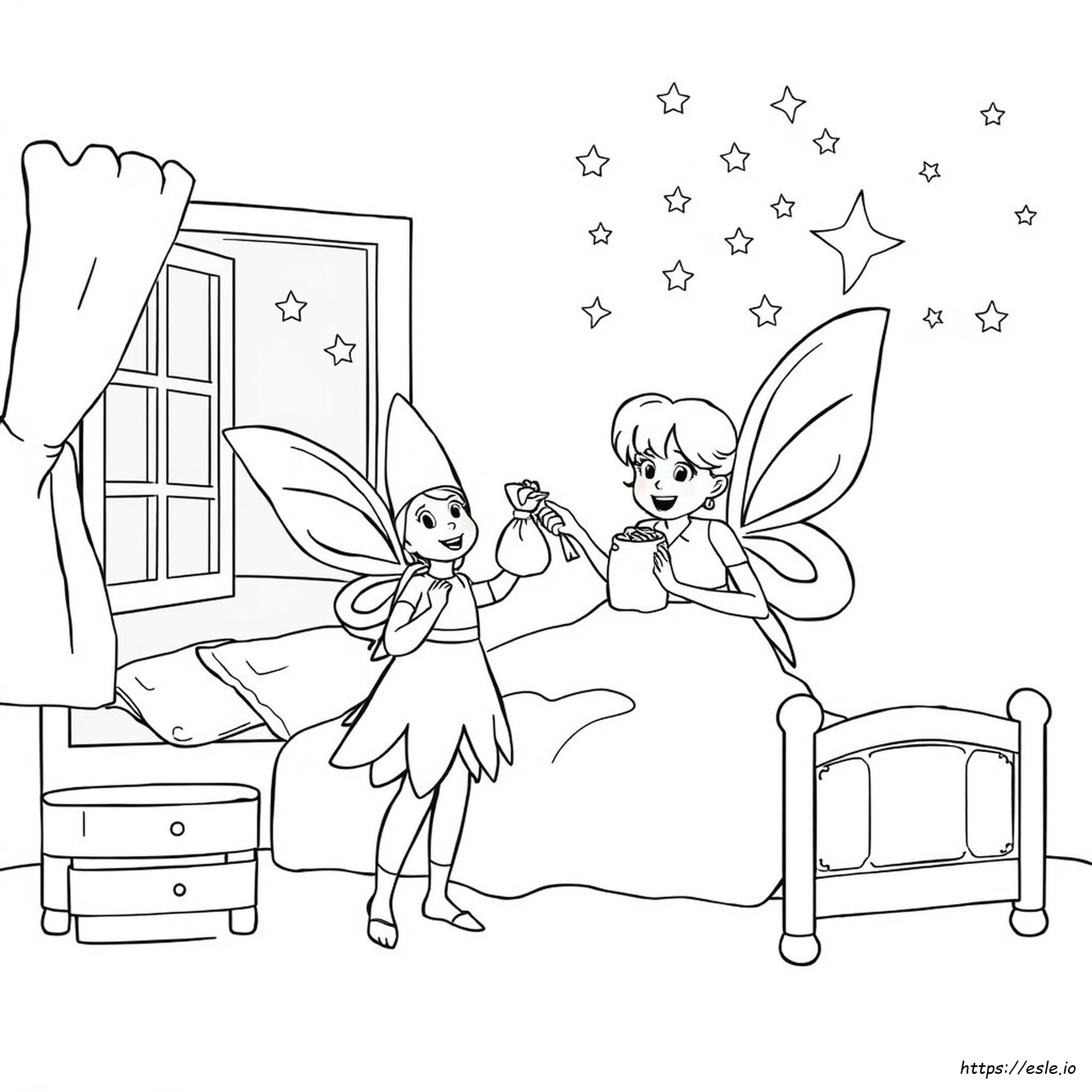 Tooth Fairy Colouring In