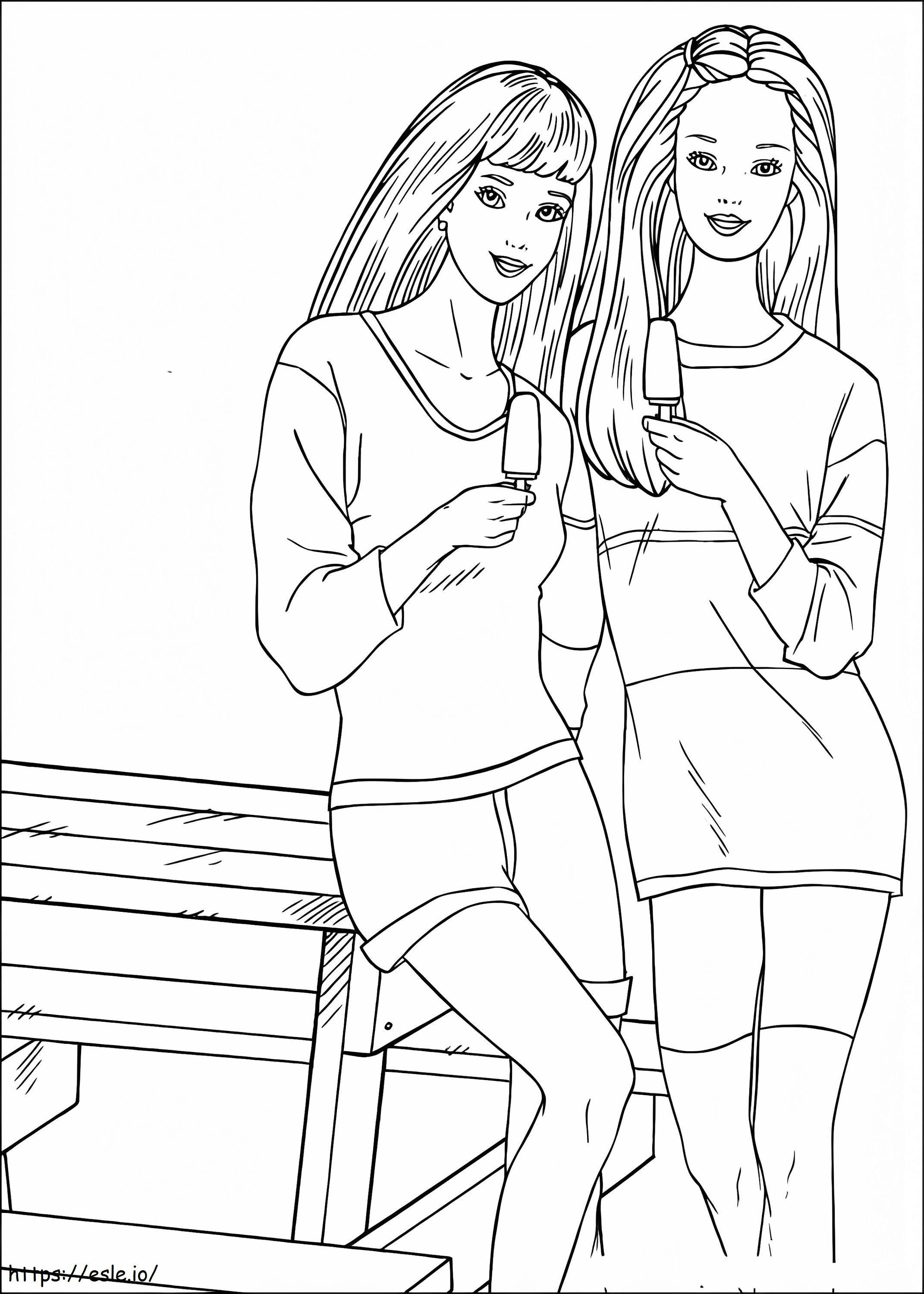 Barbie And Friend coloring page