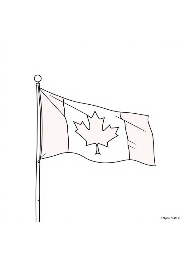 Bandera De Canadá Para Colorear