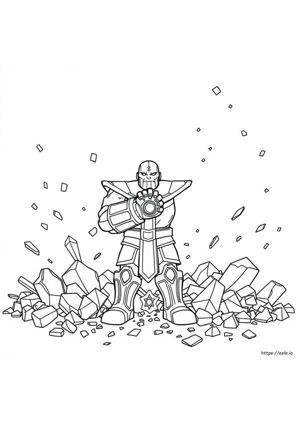 Thanos Colouring Pages
