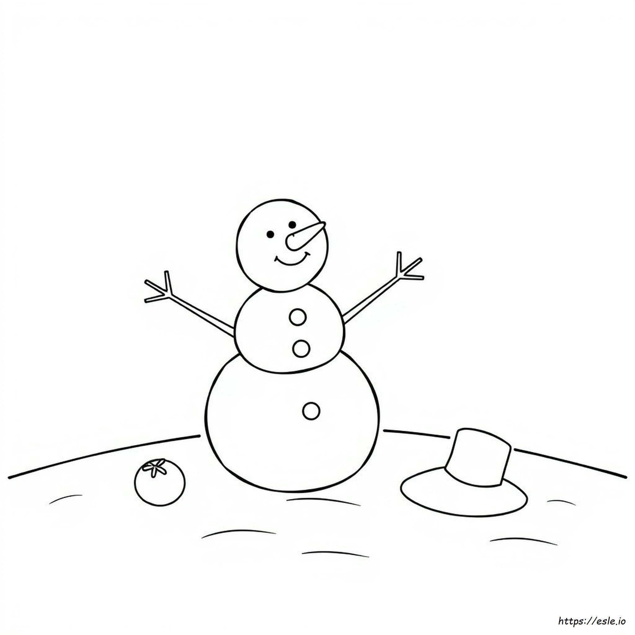Pupazzo Di Neve Da Colorare