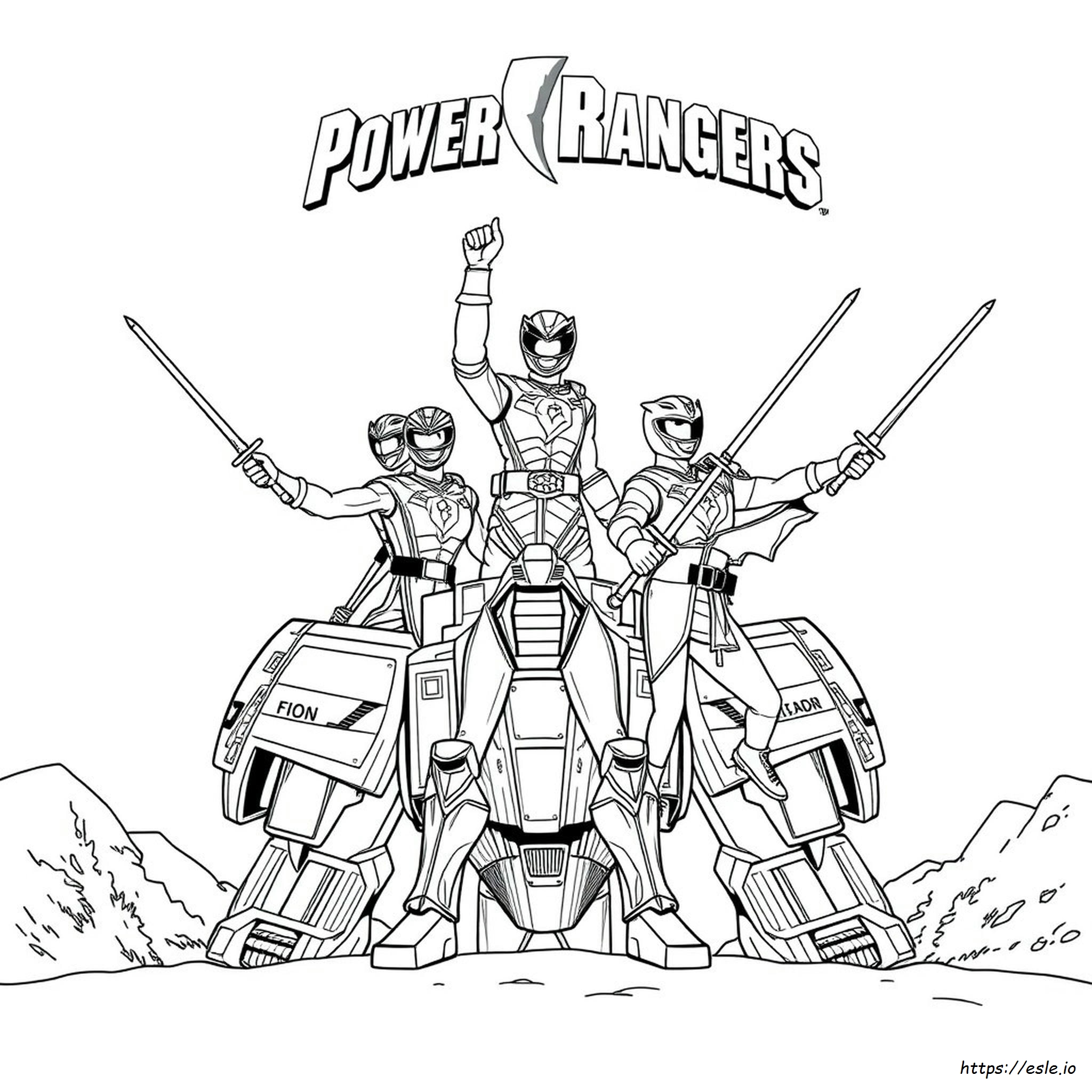 Power Rangers Samurai Megazord Coloring Pages