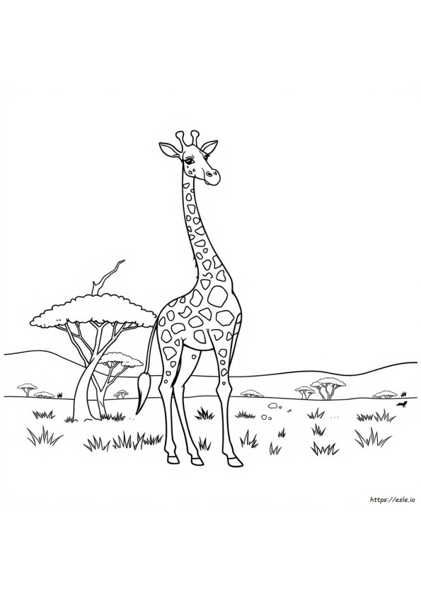 Giraffe Clipart Kleurplaat