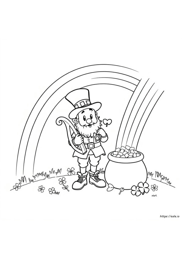 Pagina Da Colorare Del Leprechaun Da Stampare