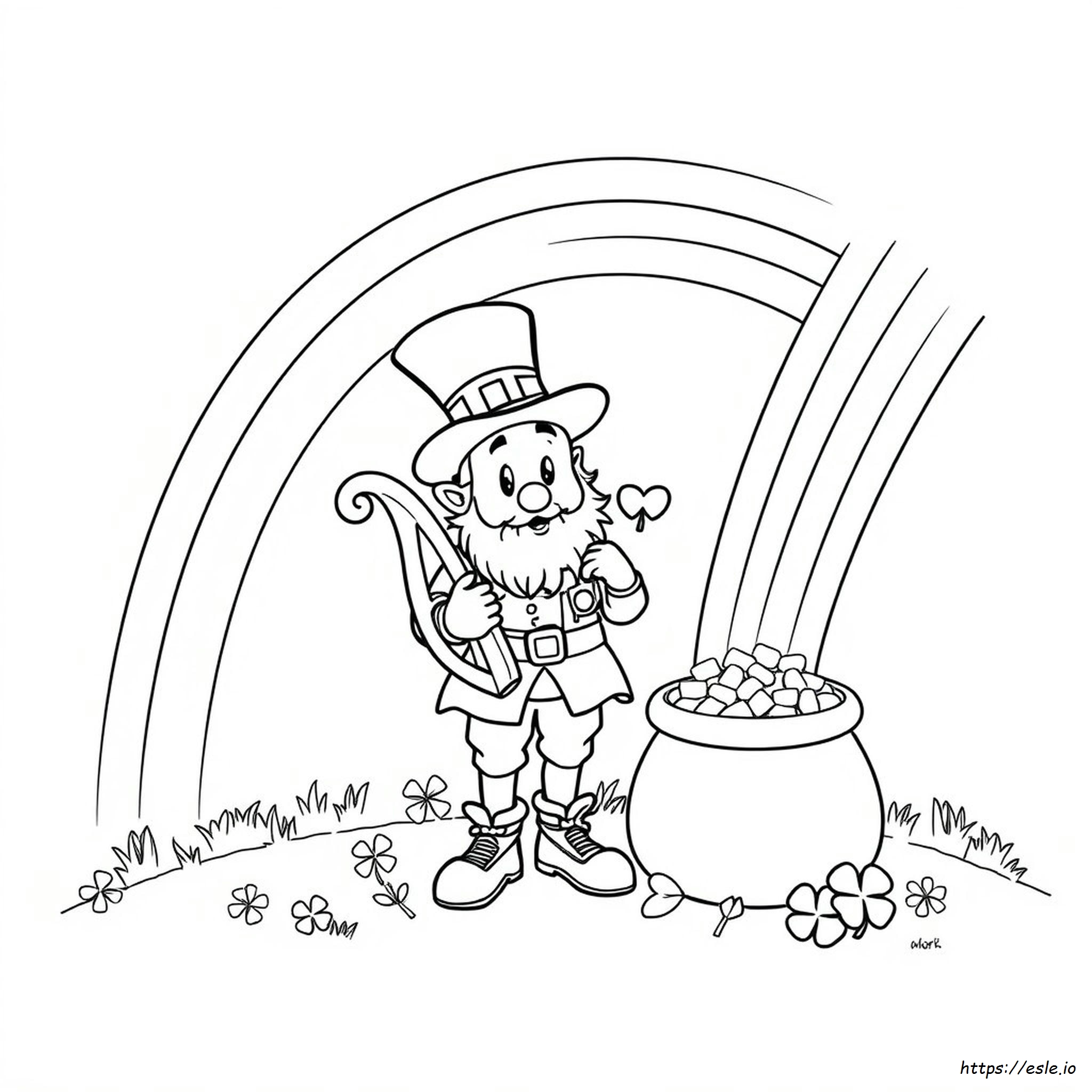 Pagina Da Colorare Del Leprechaun Da Stampare