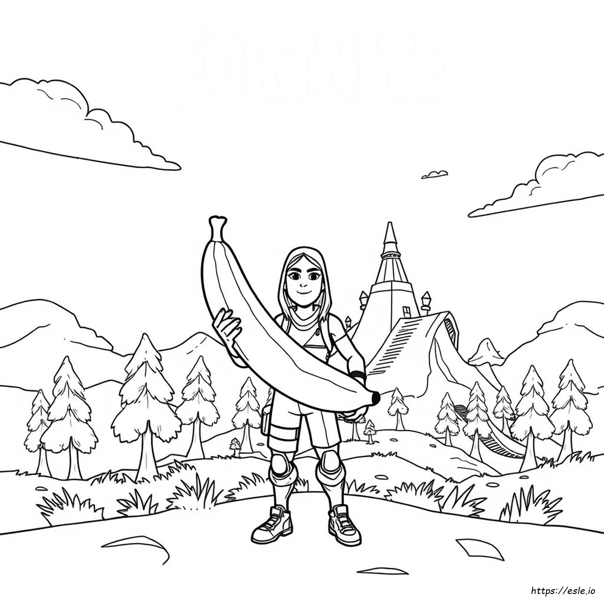 Coloriages Fortnite Banane