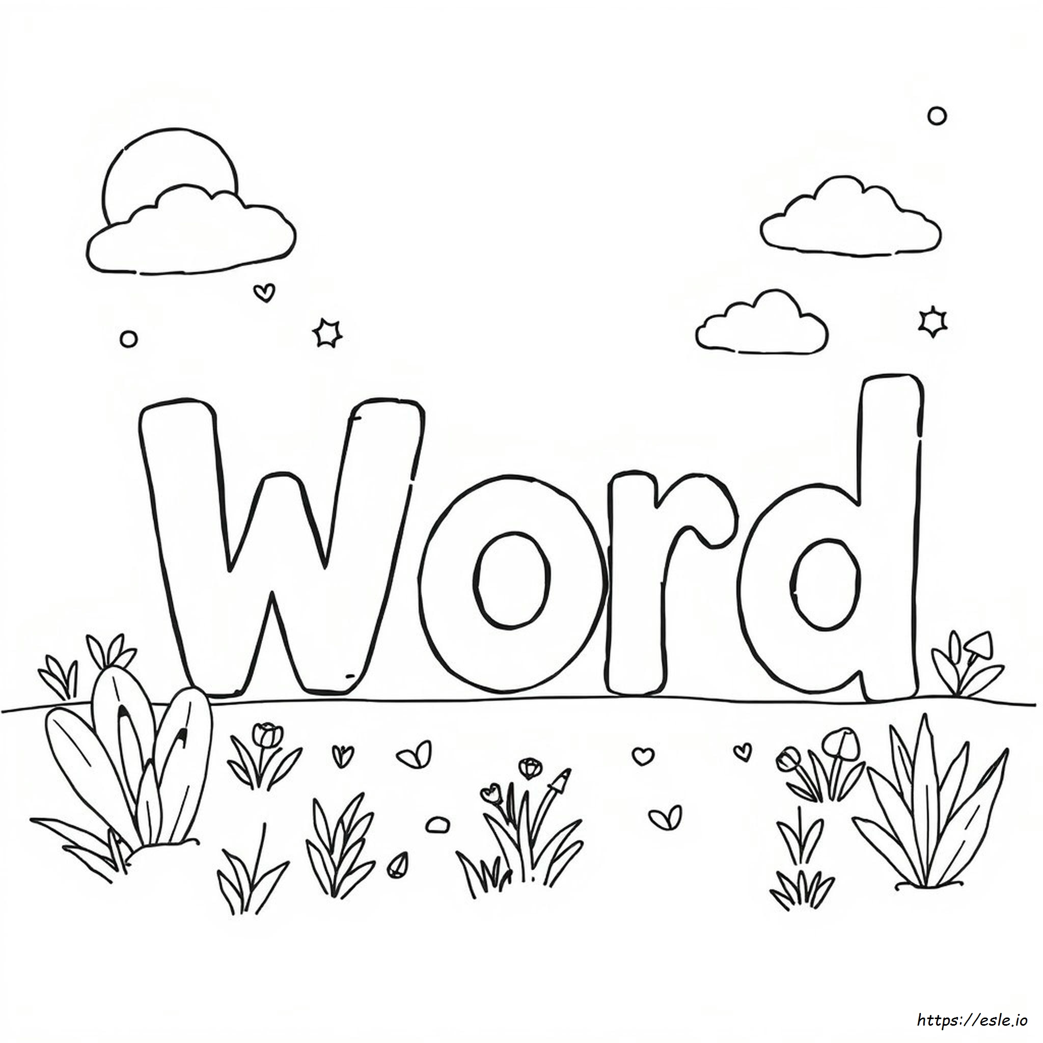 Pagina Kleur In Word kleurplaat