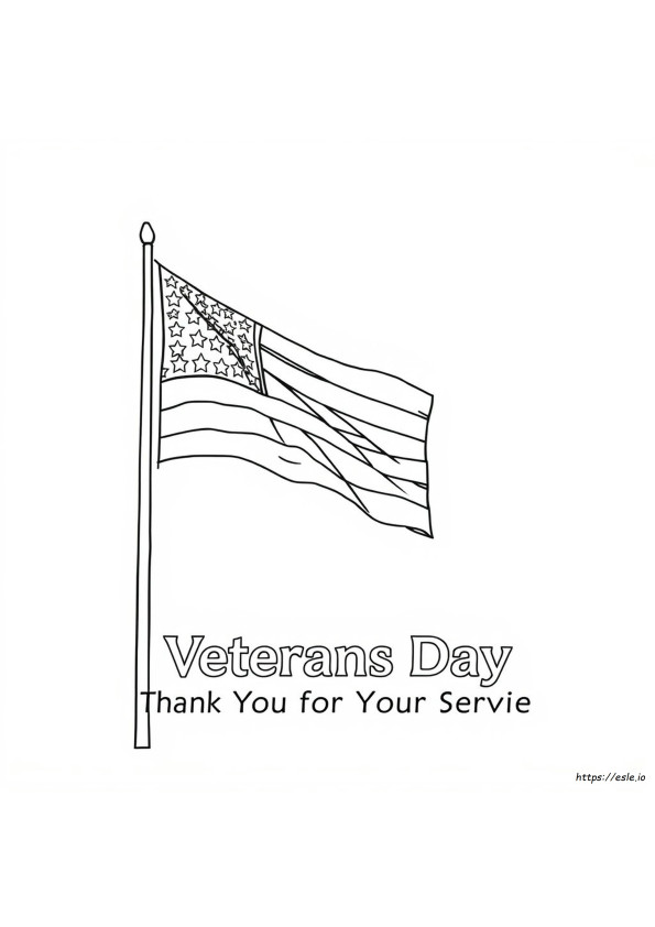 American Flag Coloring Page Veterans Day